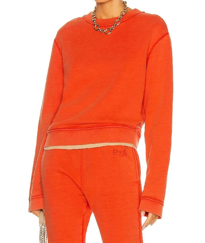 Women's Comfortable Clothes For Weekends Emilia Sweatshirt In Faded Orange