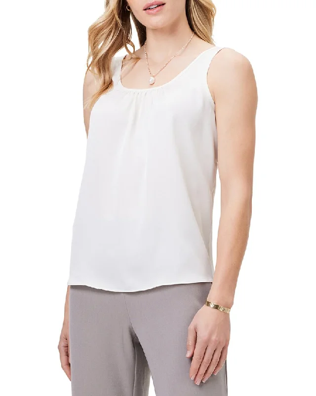 Women's Formal Event Attire NIC+ZOE Satin Chiffon Scoop Tank