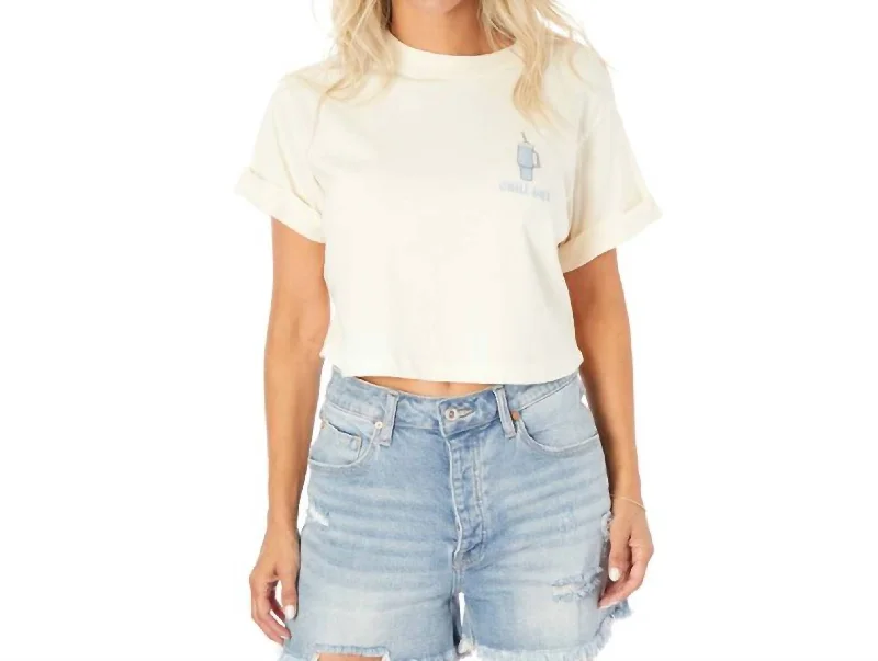 Affordable Fashion Clothing For Women Chill Out Graphic Tee Top In White