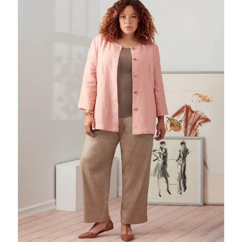 Affordable Luxury Women's Apparel Simplicity Jacket, Top and Trousers S9269