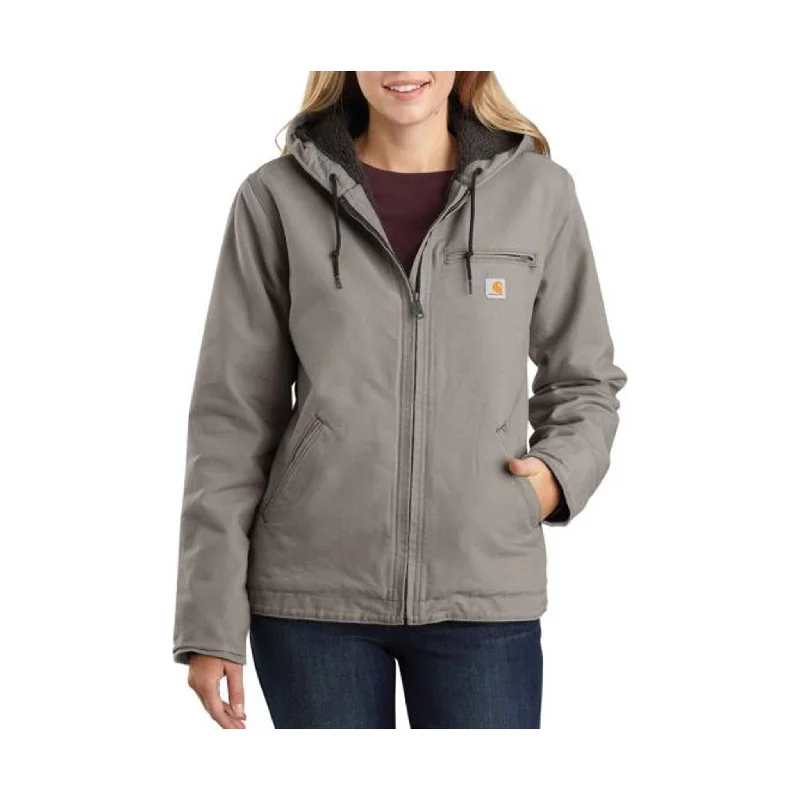 Sustainable Fashion Clothing For Women Carhartt Women's Sherpa Lined Jacket - Taupe