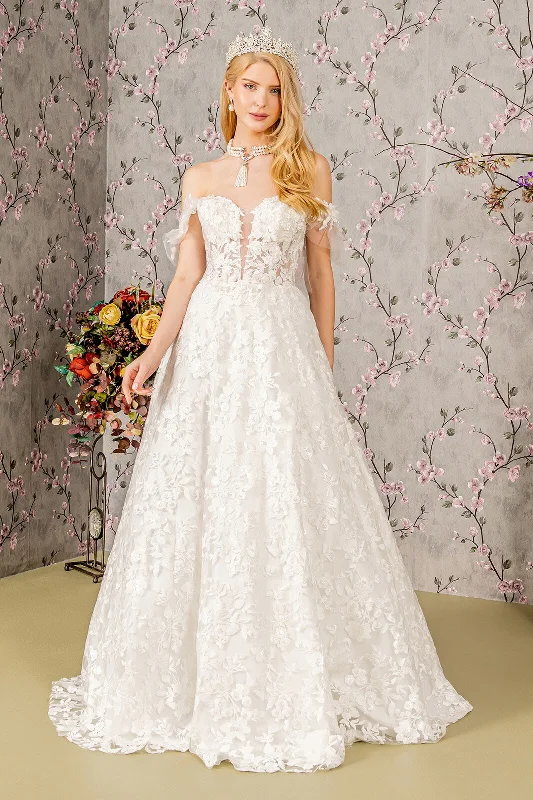 Charming Women's Outfit For Special Occasions Long Bridal Wedding Dress