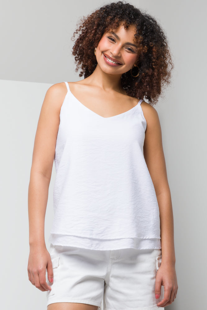 Women's Resort Apparel Adjustable Cami White