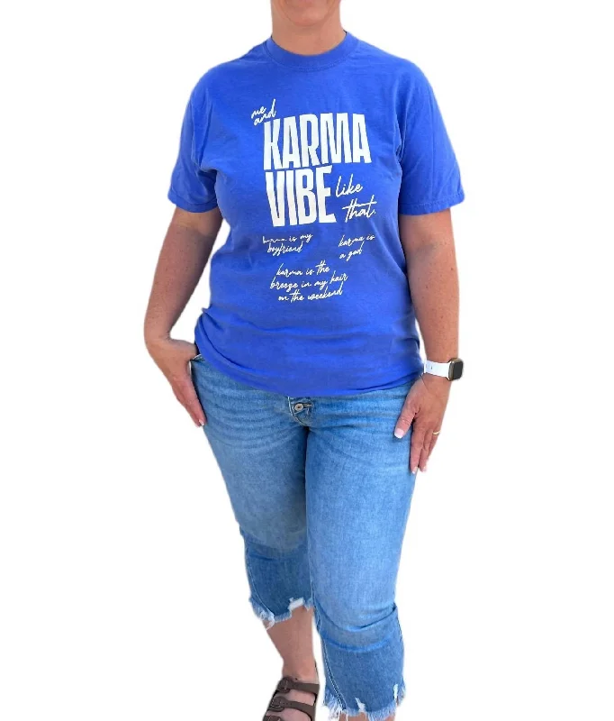 Women's Occasion Wear Clothes Karma Tee In Blue