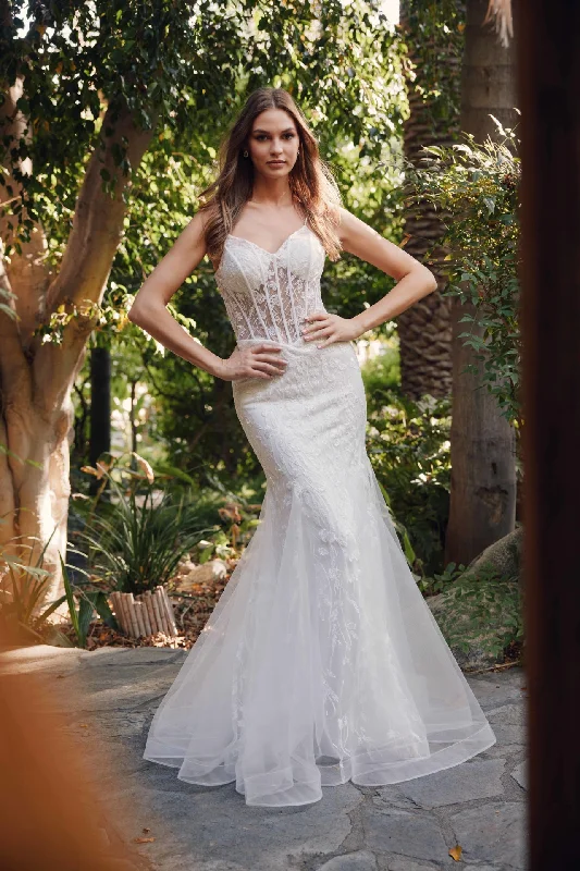 Women's Clothes For Work Juliet JT2441SW Long Fitted Mermaid Bridal Gown