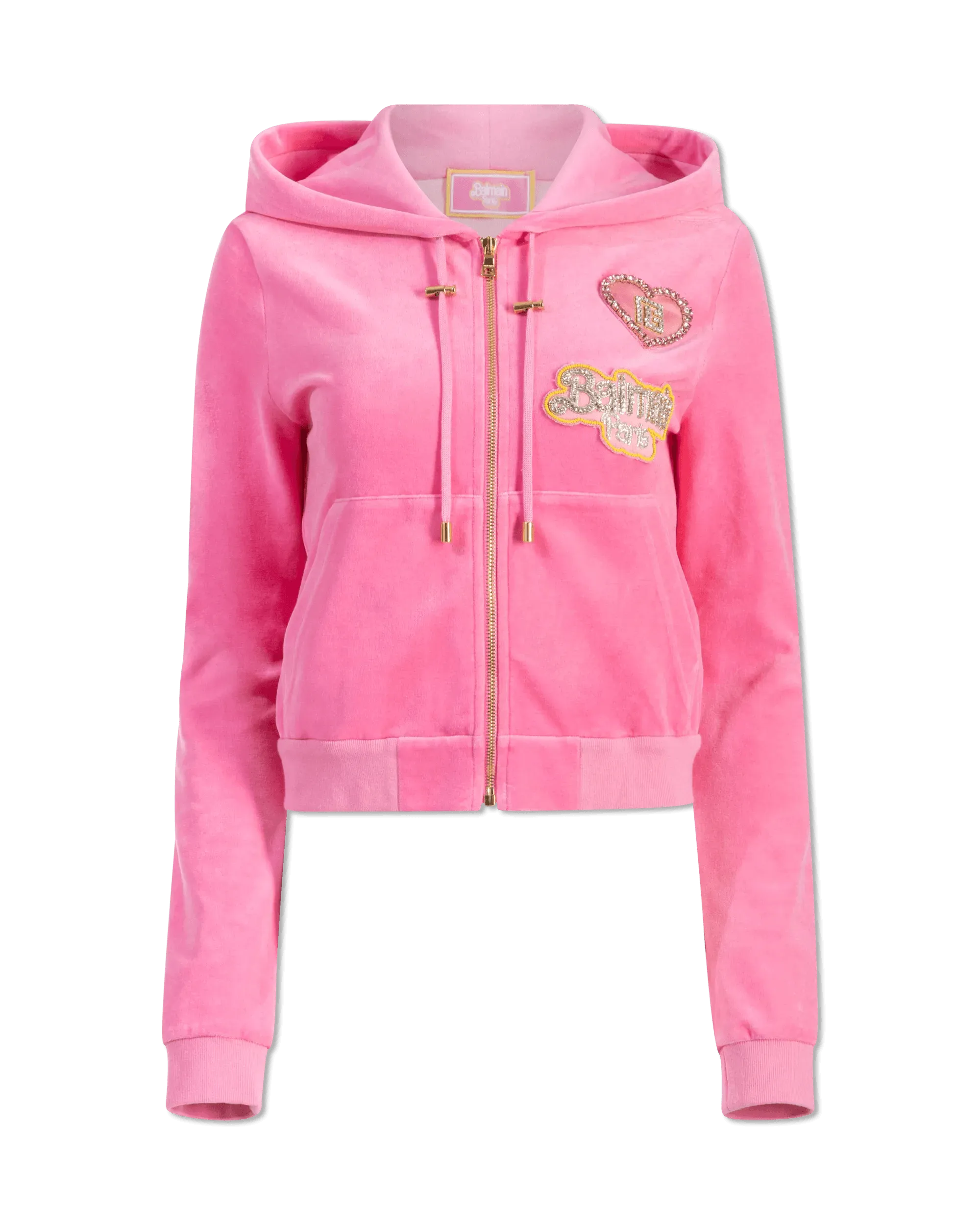 Women's Seasonal Clothes Balmain X Barbie Velvet Zipped Hoodie