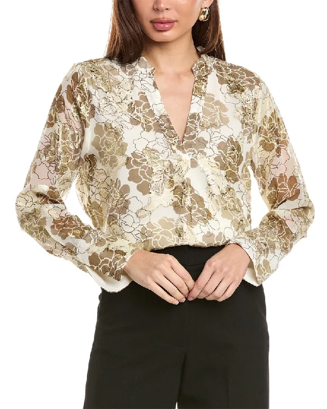 Women's Clothes And Garments Vince Camuto Fil Coupe Blouse