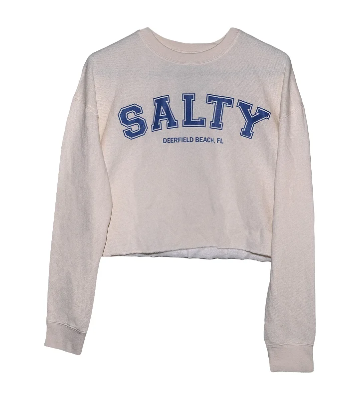 Casual Attire For Women Island Water Sports Salty Crop Sweatshirt