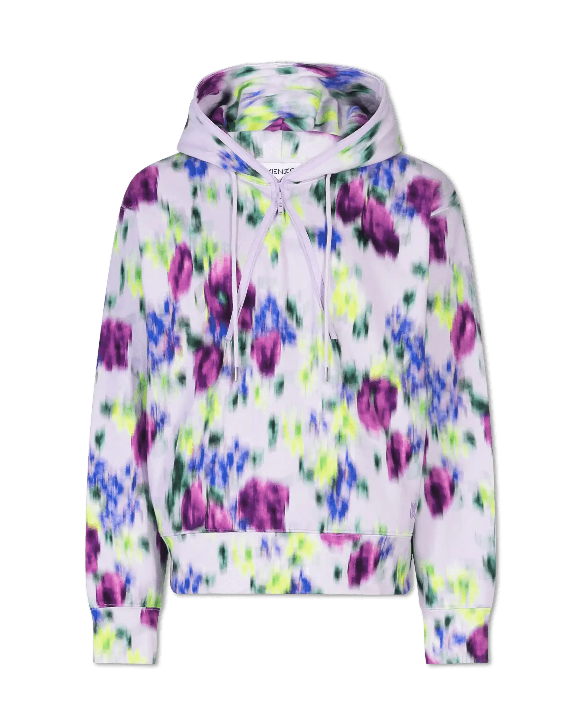 Women's Formal Clothes Blurred Floral Printed Hoodie