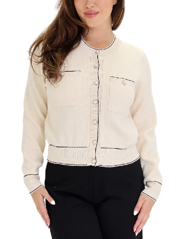 Women's Sports Apparel Cardigan Sweater w/ Pearl Buttons