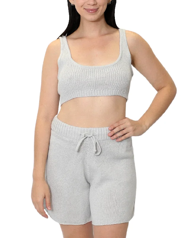 Comfortable Women's Clothes Ribbed Knit Bralette Top