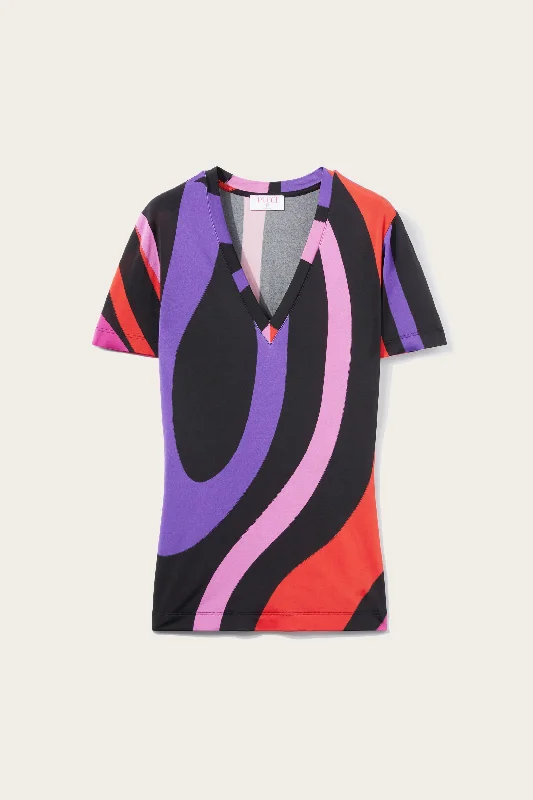 Sustainable Women's Apparel Marmo-Print T-Shirt