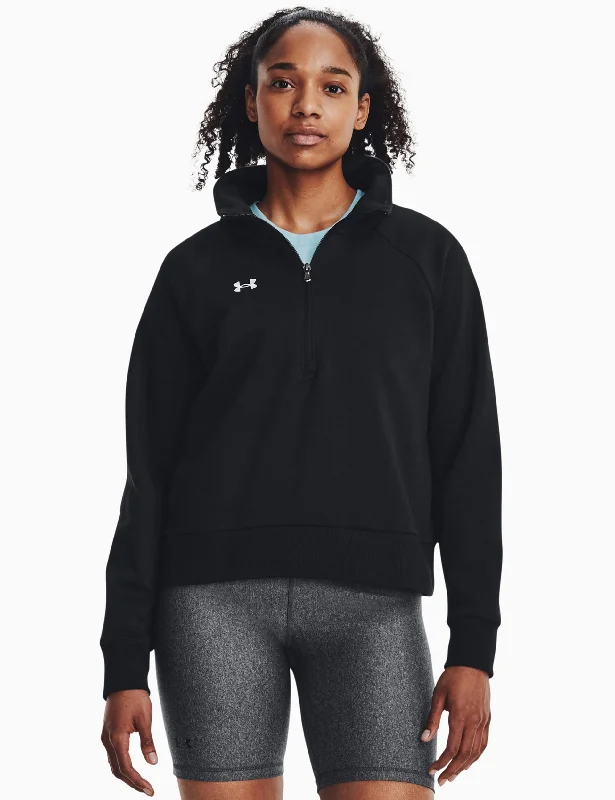 Women's Clothes Rival Fleece 1/2 Zip - Black/White